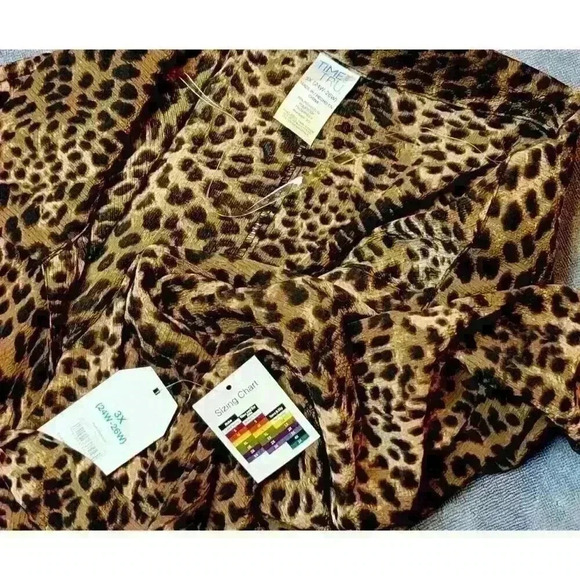 Dressing Robe NWT Time & Tru Beach Swim suit Cover Tunic ANIMAL Print size 3x - Picture 6 of 6